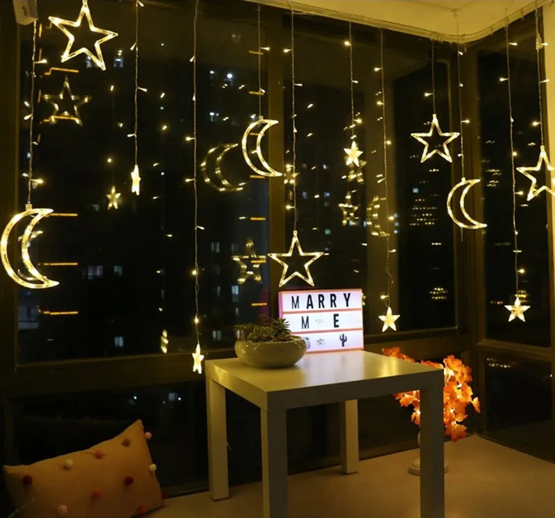 Moon Star Curtain Lights