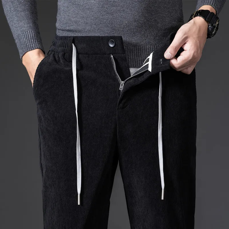 Casual Corduroy Oversized Trousers