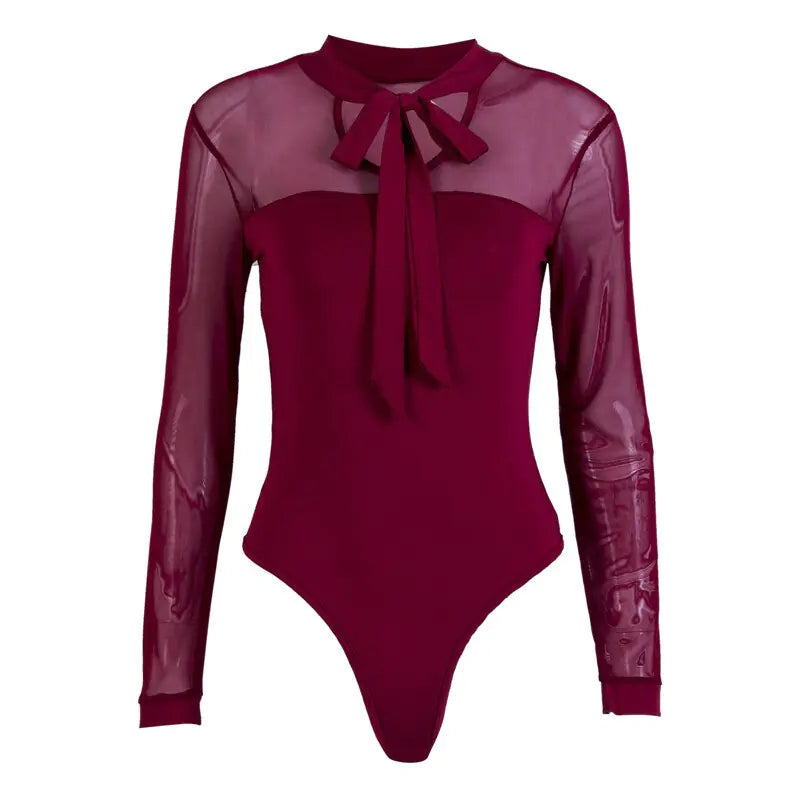 Mesh Long Sleeve Bodysuit