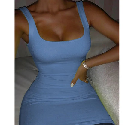 Sleek Square Neck Bodycon Dress